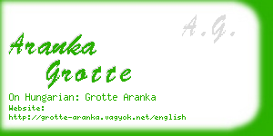 aranka grotte business card